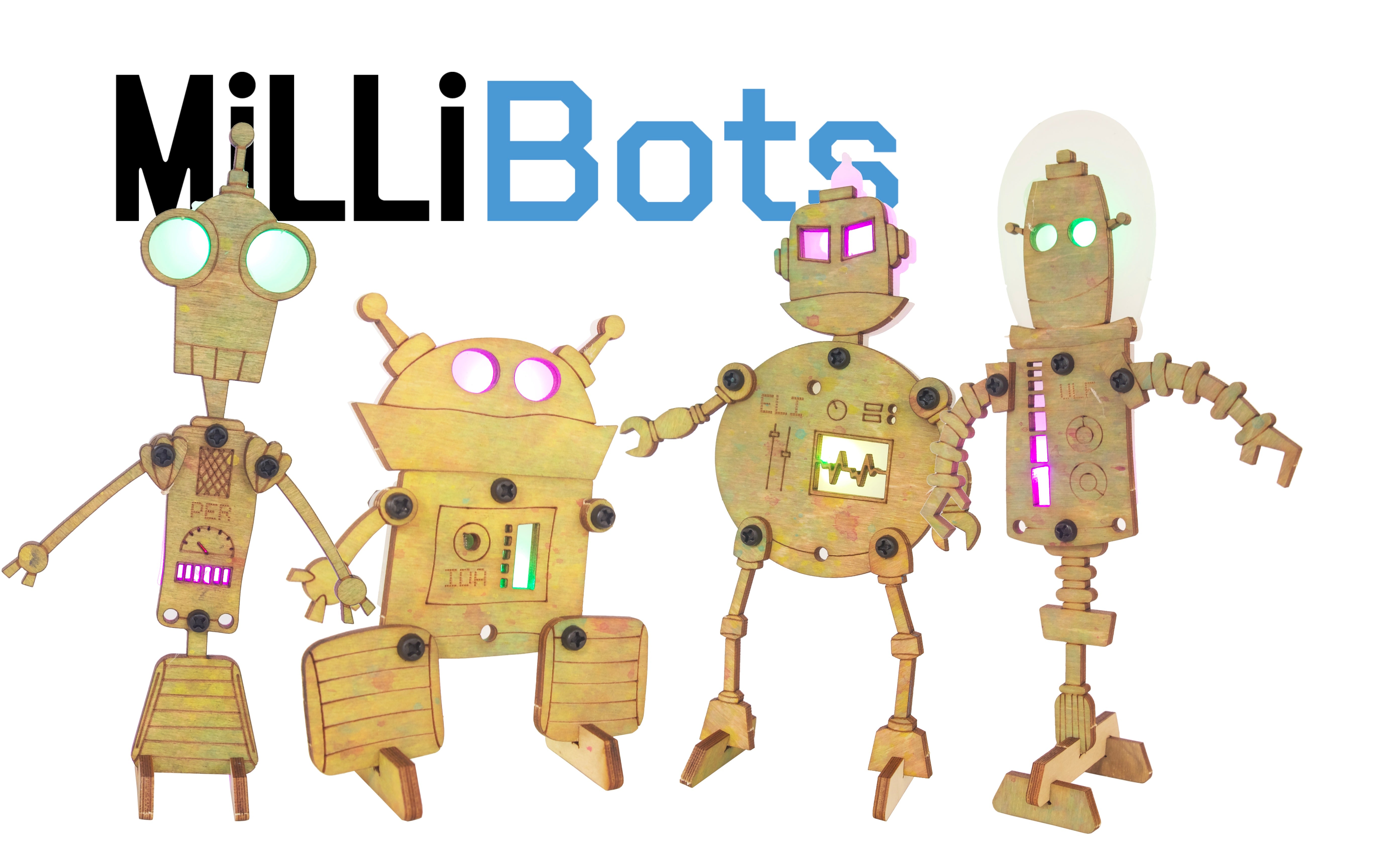 Millibots - robots with LED lights